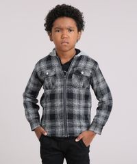 Jaqueta-Infantil-Xadrez-com-Capuz-Manga-Longa-Preta-8865956-Preto_1