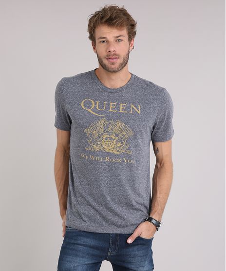 Camiseta-Masculina-Queen---We-Will-Rock-You--Manga-Curta-Gola-Careca-Cinza-Mescla-Escuro-9115036-Cinza_Mescla_Escuro_1