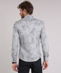 Camisa-Masculina-Slim-Estampada-Floral-Manga-Longa-Cinza-9084686-Cinza_2
