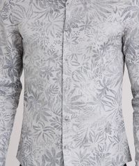 Camisa-Masculina-Slim-Estampada-Floral-Manga-Longa-Cinza-9084686-Cinza_4
