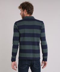 Polo-Masculina-Listrada-Manga-Longa-em-Piquet-Verde-Escuro-9069158-Verde_Escuro_2