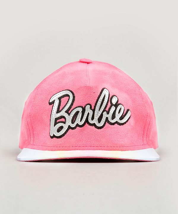 Boné Infantil Barbie com Suede Rosa M