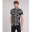 Camisa-Masculina-Slim-Estampada-de-Tigres-Manga-Curta-Preta-9114925-Preto_1