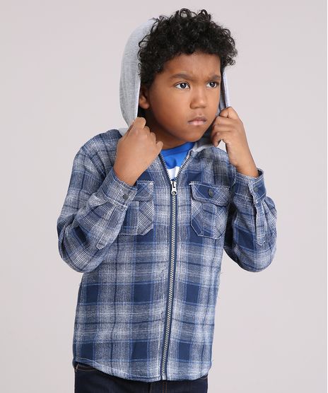 Jaqueta-Infantil-Xadrez-com-Capuz-Manga-Longa-Azul-Marinho-8865956-Azul_Marinho_1