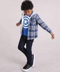 Jaqueta-Infantil-Xadrez-com-Capuz-Manga-Longa-Azul-Marinho-8865956-Azul_Marinho_3
