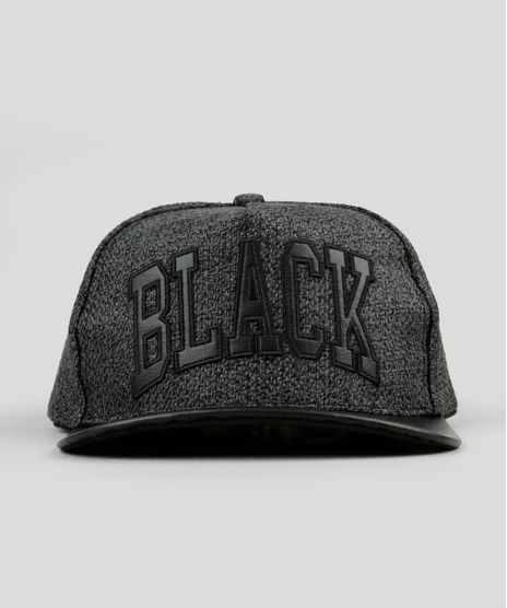 Bone-Masculino-com-Bordado--Black--Aba-Reta-Chumbo-9127502-Chumbo_1