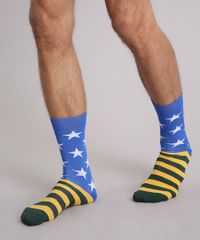 Meia-Masculina-Brasil-Estampada-Cano-Longo-Azul-Royal-9183908-Azul_Royal_2
