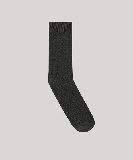 Meia-Masculina-Texturizado-Cano-Longo-Cinza-Mescla-Escuro-9049423-Cinza_Mescla_Escuro_1