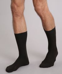 Meia-Masculina-Texturizado-Cano-Longo-Marrom-9049436-Marrom_2