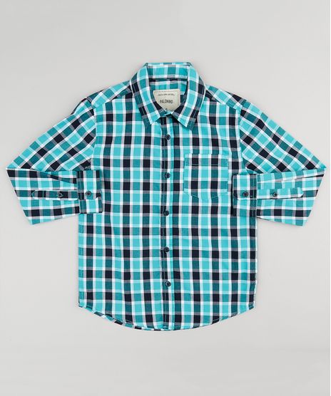 Camisa-Infantil-Xadrez-Manga-Longa-com-Bolso-Verde-8439899-Verde_1