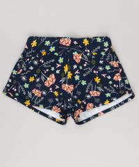 Short-Infantil-em-Algodao---Sustentavel-Estampado-Floral-com-Laco-Azul-Marinho-9146245-Azul_Marinho_1