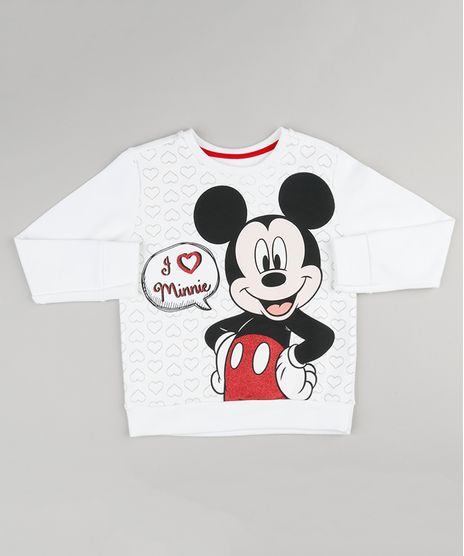 Blusao-Infantil-Mickey-Mouse-em-Moletom-com-Glitter-Decote-Redondo-Manga-Longa-Off-White-9156227-Off_White_1