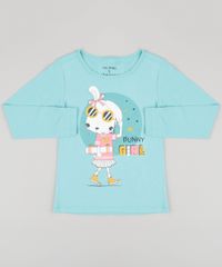 Blusa-Infantil--Bunny-Girl--Manga-Longa-Decote-Redondo-em-Algodao---Sustentavel-Verde-Claro-9137406-Verde_Claro_1