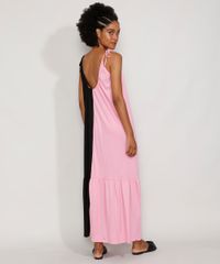 Vestido-Feminino-Longo-Amplo-Bicolor-com-Recorte-Alca-Laco-Multicor-9981849-Multicor_2