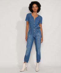 Macacao-Jeans-Feminino-com-Ziper-e-Faixa-para-Amarrar-Manga-Bufante-Azul-Medio-9985801-Azul_Medio_3