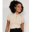 Blusa-Feminina-Manga-Curta-Canelada-com-Ziper-de-Argola-Gola-Alta-Kaki-9680111-Kaki_1