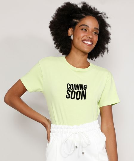 Camiseta-Feminina-Manga-Curta--Coming-Soon--Flocada-Decote-Redondo-Verde-Claro-9976648-Verde_Claro_1