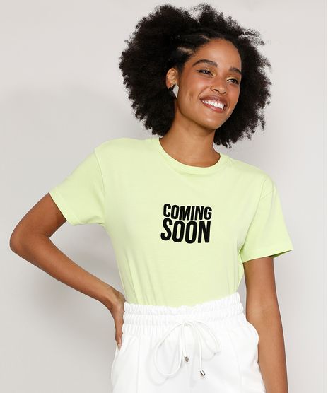Camiseta-Feminina-Manga-Curta--Coming-Soon--Flocada-Decote-Redondo-Verde-Claro-9976648-Verde_Claro_1