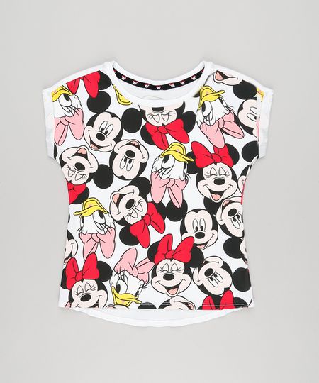 Blusa-Infantil-Turma-do-Mickey-com-Estampa-Manga-Curta-Decote-Redondo-em-Algodao---Sustentavel-Off-White-9140990-Off_White_1