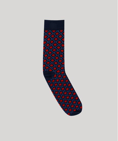 Meia-Masculina-Estampada-Geometrica-Cano-Longo-Azul-Marinho-9167589-Azul_Marinho_1