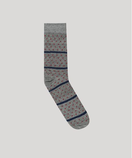 Meia-Masculina-Estampada-Cano-Longo-Cinza-Mescla-9158700-Cinza_Mescla_1