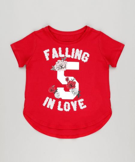Blusa-Infantil--Falling-In-Love--com-Paetes-Manga-Curta-Decote-Redondo-em-Algodao---Sustentavel-Vermelha-9132970-Vermelho_1