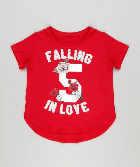 Blusa-Infantil--Falling-In-Love--com-Paetes-Manga-Curta-Decote-Redondo-em-Algodao---Sustentavel-Vermelha-9132970-Vermelho_1