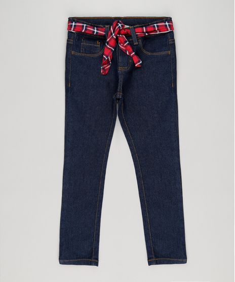 Calca-Infantil-Jeans-com-Cinto-Xadrez-Azul-Escuro-9196610-Azul_Escuro_1