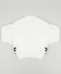 Sueter-Infantil-em-Trico-com-Lace-up-Decote-Redondo-Manga-Longa-Off-White-9140692-Off_White_2