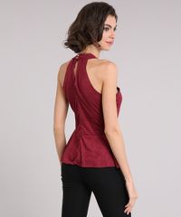 Regata-Halter-Neck-em-Suede-com-Vazado-e-Recortes-Vinho-9213572-Vinho_2