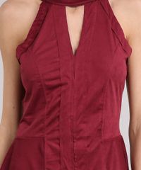 Regata-Halter-Neck-em-Suede-com-Vazado-e-Recortes-Vinho-9213572-Vinho_4