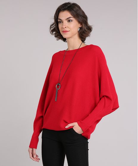 Sueter-Feminino-Amplo-Canelado-Manga-Morcego-Longa-Decote-Redondo-Vermelho-8926696-Vermelho_1
