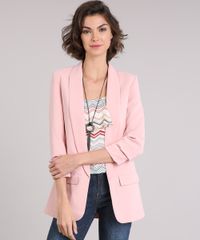 Blazer-Feminino-Longo-Boyfriend-com-Franzido-na-Manga-Rose-8915813-Rose_1