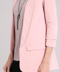 Blazer-Feminino-Longo-Boyfriend-com-Franzido-na-Manga-Rose-8915812-Rose_4