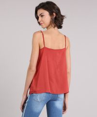Regata-Feminina-Texturizada-com-Babado-de-Alca-Fina-Laranja-Escuro-8939146-Laranja_Escuro_2