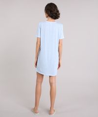 Camisola-Feminina-Estampada-Poas-e-Ursinho-Manga-Curta-Decote-Redondo-Azul-Claro-9120635-Azul_Claro_2