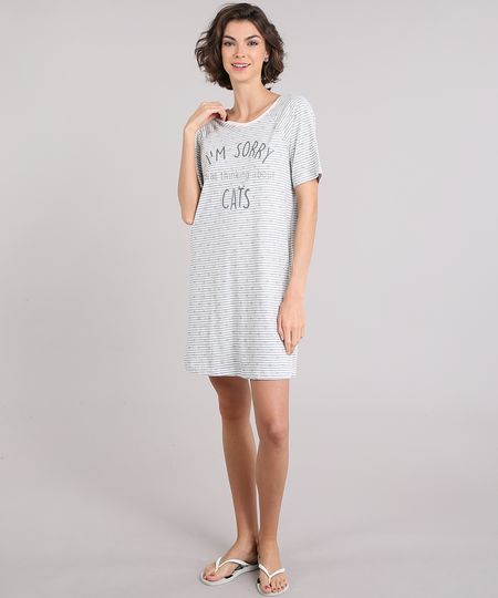 Camisola-Feminina-Listrada--I-m-Sorry-I-Was-Thinking-About-Cats--Manga-Curta-Decote-Redondo-Off-White-9123189-Off_White_1 Camisola-Feminina-Listrada--I-m-Sorry-I-Was-Thinking-About-Cats--Manga-Curta-Decote-Redondo-Off-White-9123189-Off_White_1