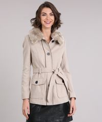 Casaco-Feminino-com-Pelo-Removivel-na-Gola-e-Faixa-para-Amarracao-Bege-8485159-Bege_1