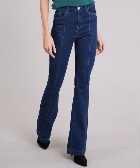 calças flare jeans feminina