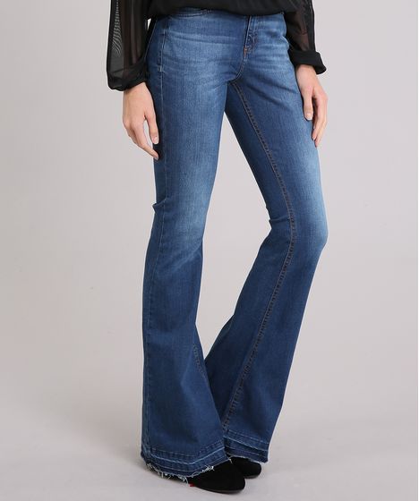calça jeans flare 48