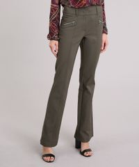Calca-Feminina-Reta-com-Ziper-Verde-Militar-8968143-Verde_Militar_1