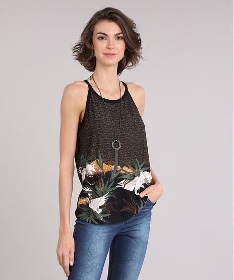 Regata-Feminina-Halter-Neck-Estampada-Passaros-com-Alca-Fina-Preta-9171825-Preto_1