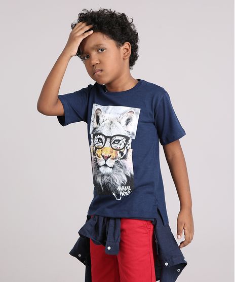 Camiseta-Infantil-Animais-Manga-Curta-Gola-Redonda-Azul-Marinho-9148160-Azul_Marinho_1