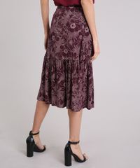 Saia-Feminina-Mini-Estampada-Floral-Vinho-8893659-Vinho_2