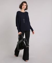 Sueter-Feminino-Amplo-Canelado-Manga-Morcego-Longa-Decote-Redondo-Azul-Marinho-8926696-Azul_Marinho_3