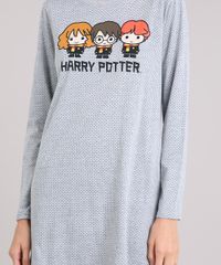 Camisola-Feminina-Harry-Potter-com-Poas-Manga-Longa-Decote-Redondo-Cinza-Mescla-9123195-Cinza_Mescla_3