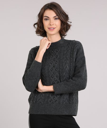 Sueter-Feminino-em-Trico-com-Tachas-Manga-Longa-Gola-Alta-Cinza-Mescla-Escuro-9056236-Cinza_Mescla_Escuro_1 Sueter-Feminino-em-Trico-com-Tachas-Manga-Longa-Gola-Alta-Cinza-Mescla-Escuro-9056236-Cinza_Mescla_Escuro_1