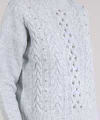 Sueter-Feminino-em-Trico-com-Tachas-Manga-Longa-Gola-Alta-Cinza-Mescla-Claro-9056236-Cinza_Mescla_Claro_4