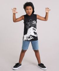 Regata-Infantil-Jurassic-Park-com-Capuz--Preta-9142114-Preto_3