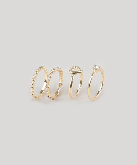 Kit-de-4-Aneis-Femininos-com-Strass-Dourado-9160680-Dourado_1